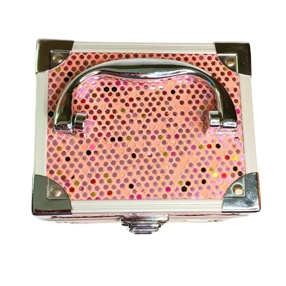 Caboodles Pink Sequin Mini Makeup Case Organizer 2012 Approximately 5